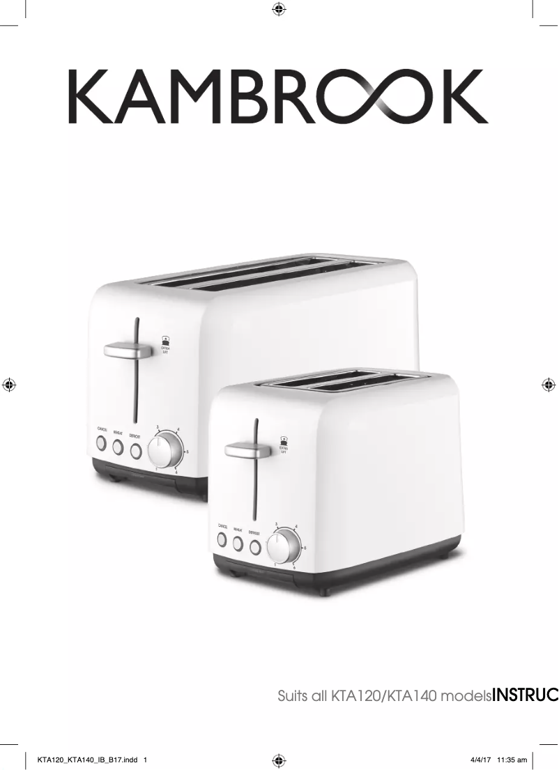 Page 1 de la notice Manuel utilisateur Kambrook A Perfect Fit KTA140