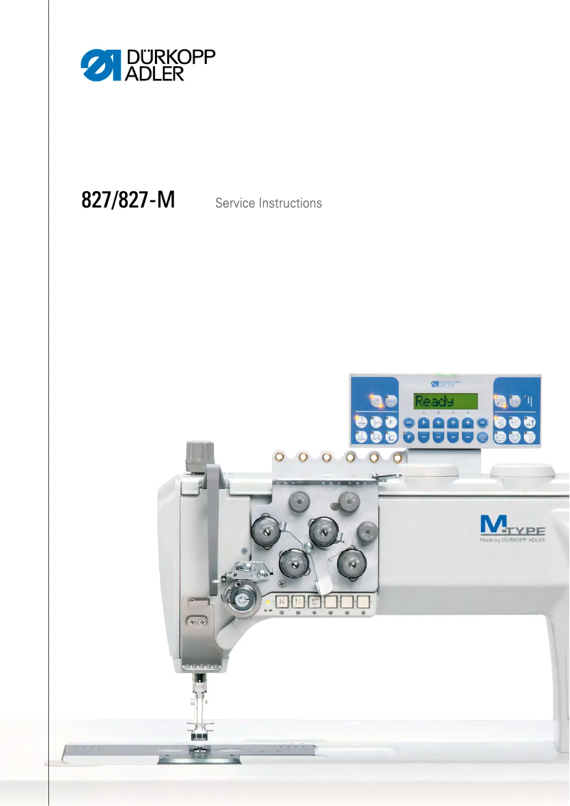 Page n°1 - Manuel utilisateur Dürkopp Adler 827-M