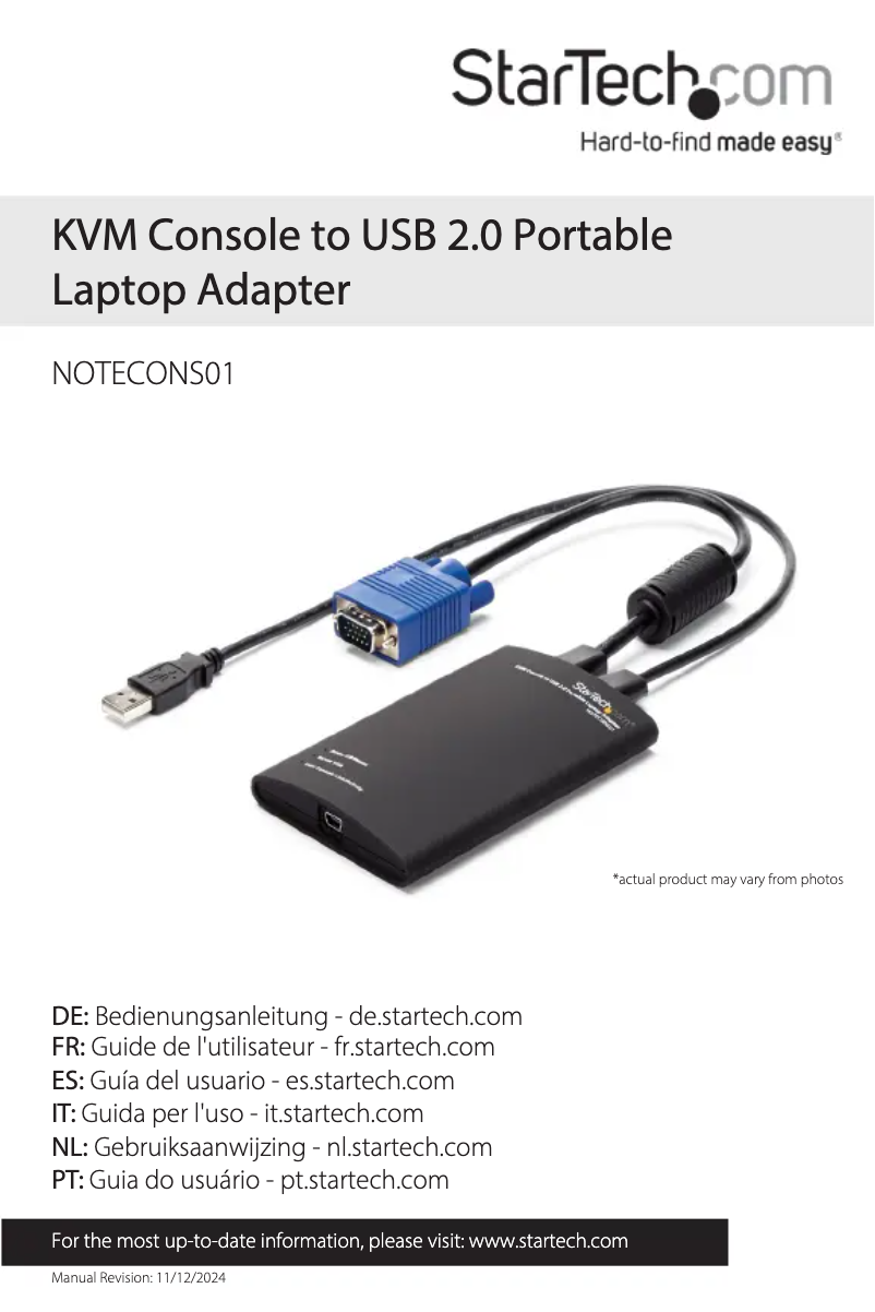 Image de la première page du manuel de l'appareil NOTECONS01