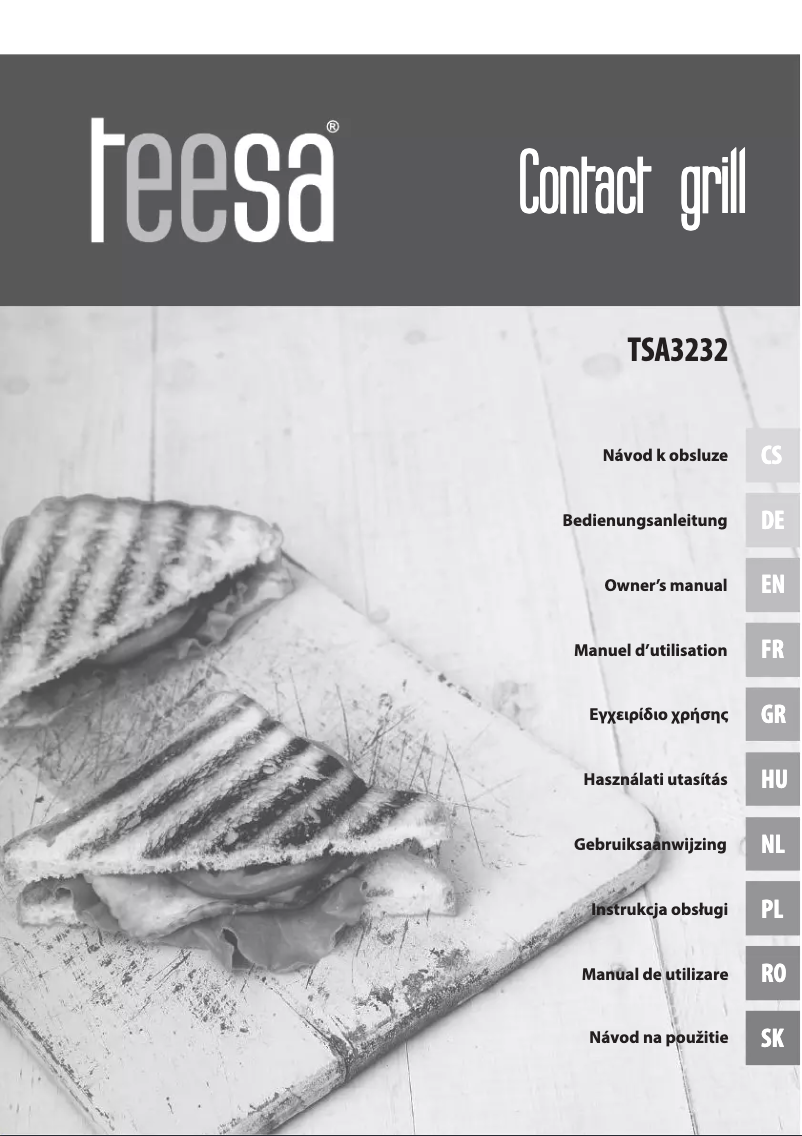 Page n°1 - Manuel utilisateur Teesa Panini TSA3232