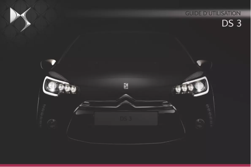 Page 1 de la notice Manuel utilisateur DS 3 (2016)