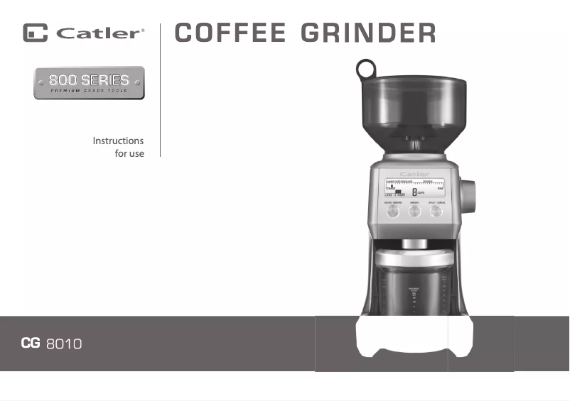 Page n°1 - Manuel utilisateur Catler CG 8010