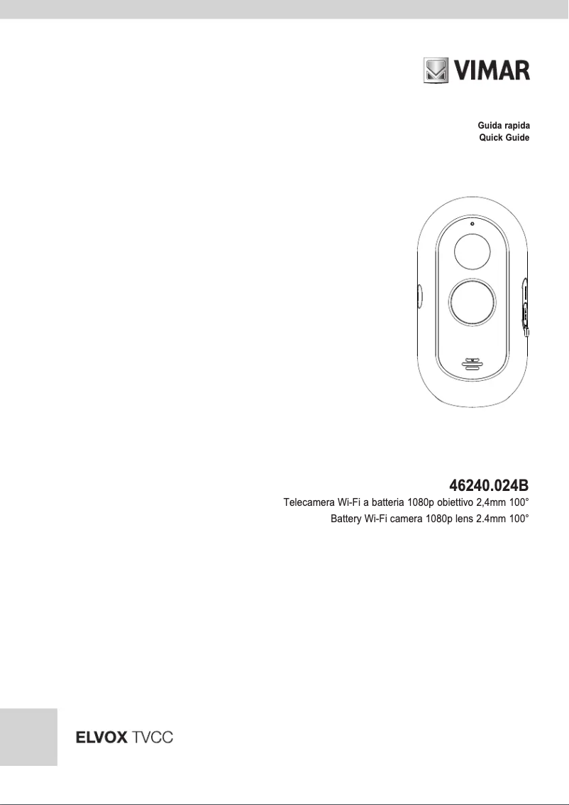 Image de la première page du manuel de l'appareil ELVOX 46240.024B