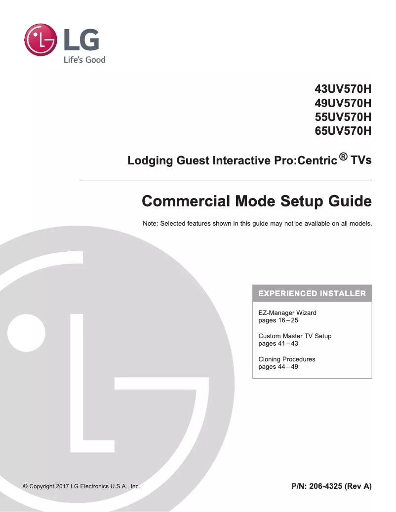 Page n°1 - Manuel utilisateur LG 55UV570H