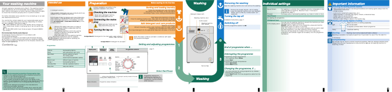Image de la première page du manuel de l'appareil WAB28162GB