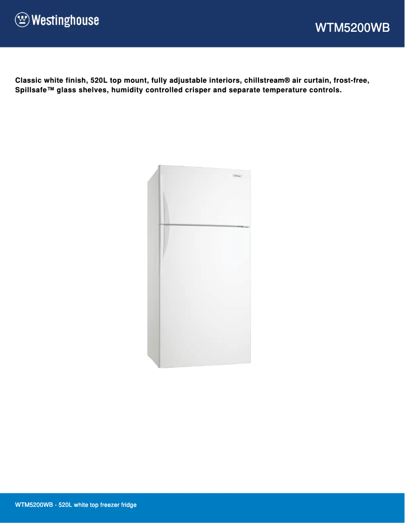 Image de la première page du manuel de l'appareil WTM5200WB