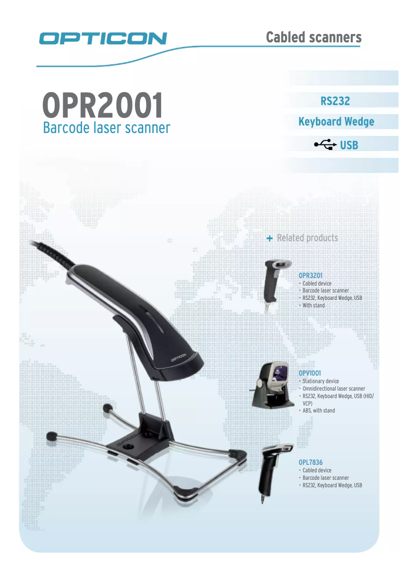 Page n°1 - Manuel utilisateur Opticon OPR2001
