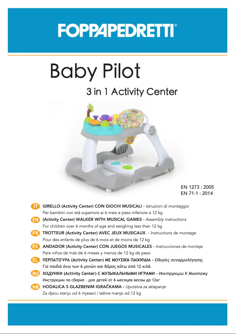 Image de la première page du manuel de l'appareil Baby Pilot