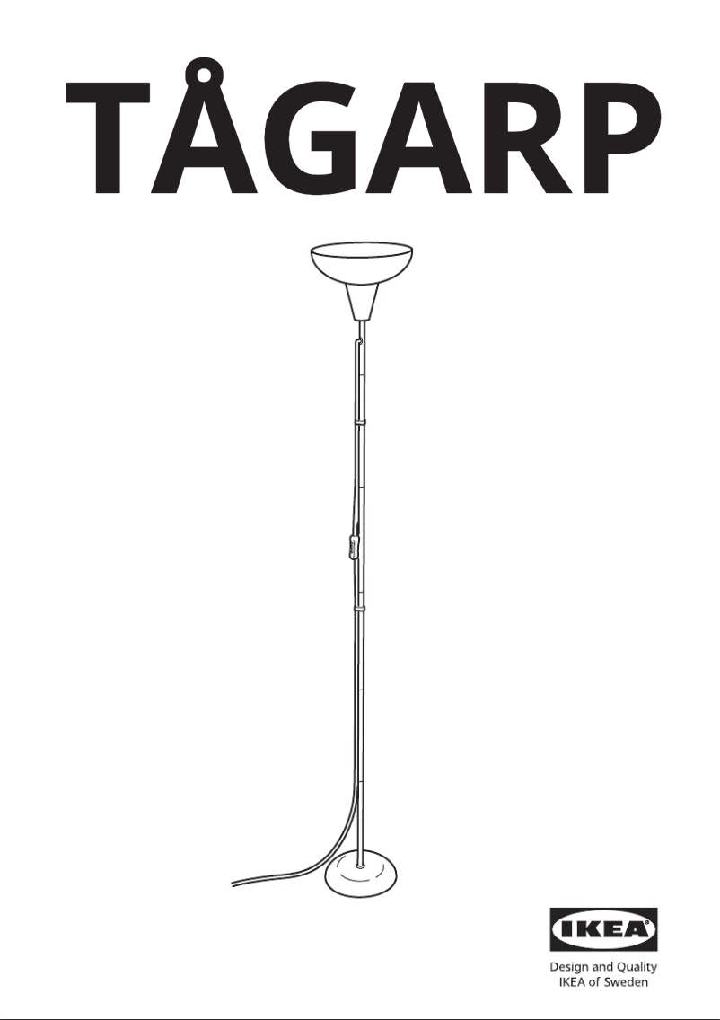 Page 1 de la notice Manuel utilisateur Ikea TÅGARP 604.640.49