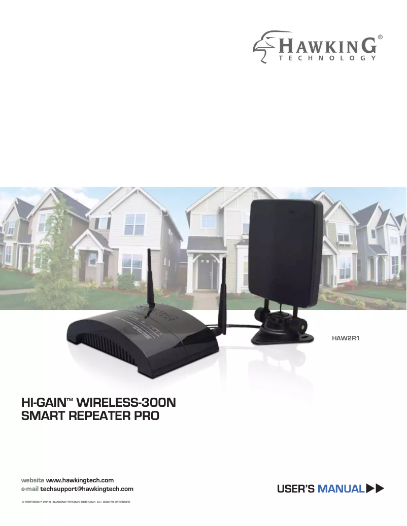 Page 1 de la notice Manuel utilisateur Hawking Technologies HAW2R1
