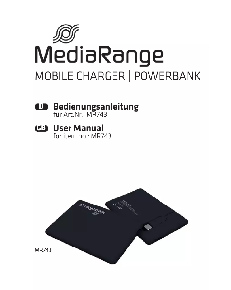Page 1 de la notice Manuel utilisateur MediaRange MR743