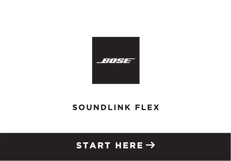 Page 1 de la notice Guide d'installation Bose SoundLink Flex