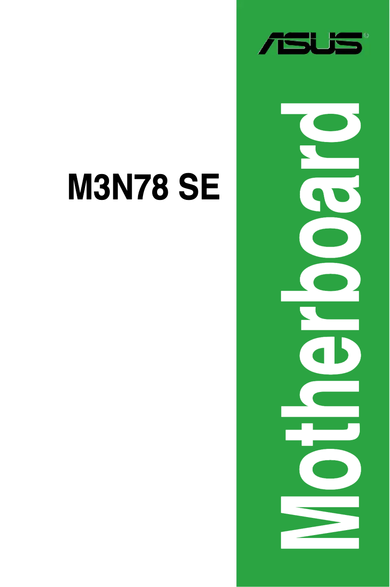 Image de la première page du manuel de l'appareil M3N78/SE