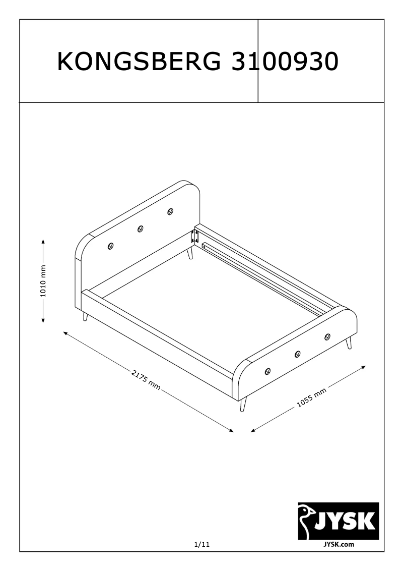 Page n°1 - Manuel utilisateur JYSK Kongsberg (90x200)