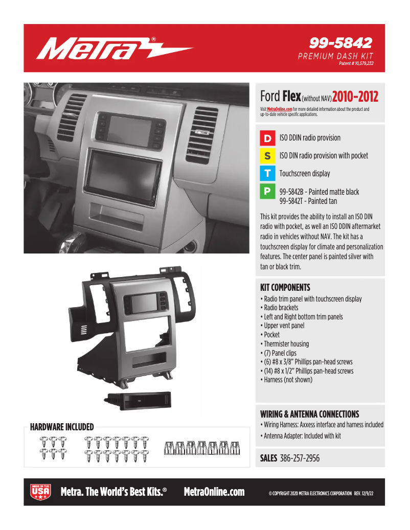 Page 1 de la notice Fiche technique AXESS 99-5842T