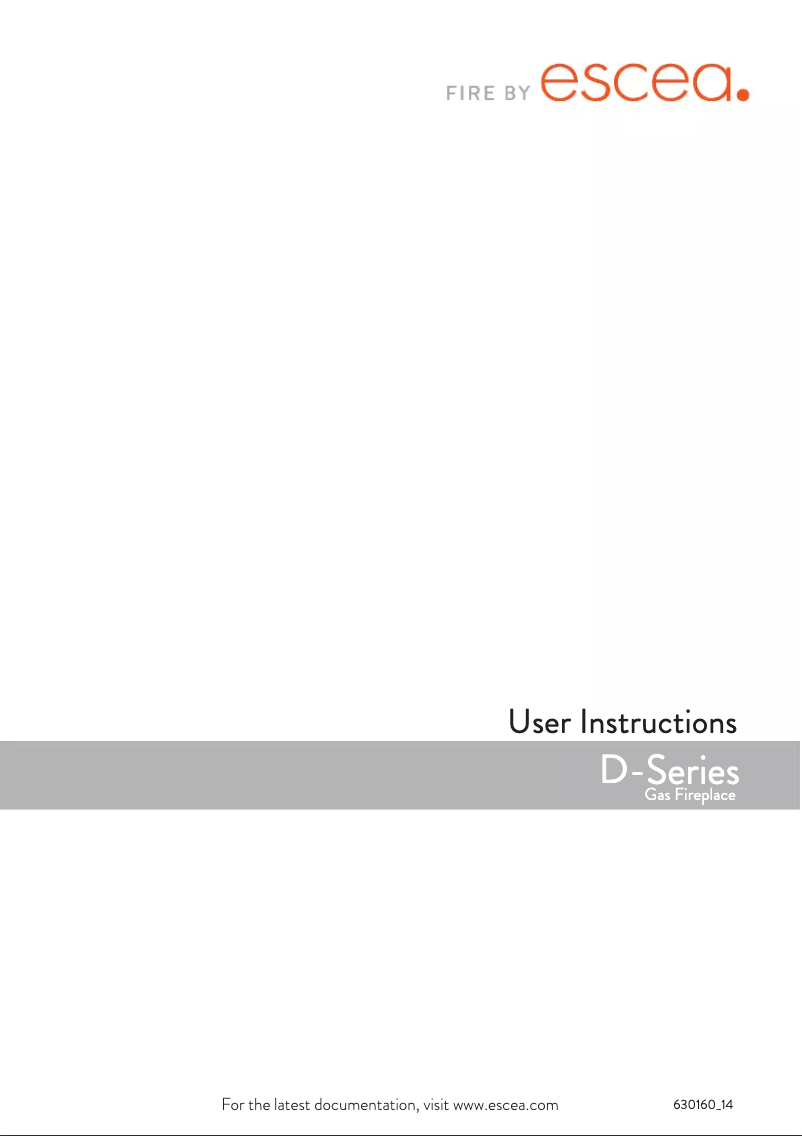 Page 1 de la notice Manuel utilisateur Escea DX1500