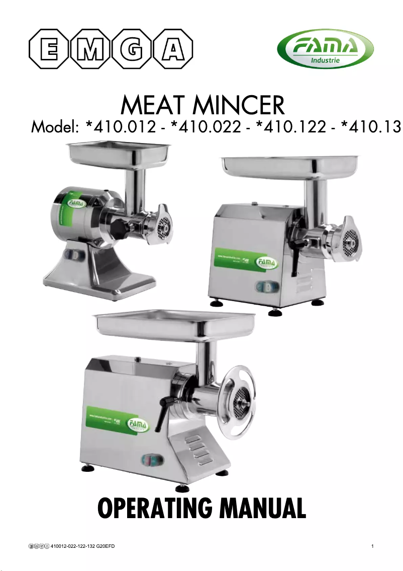Page 1 de la notice Manuel utilisateur Fama 410132