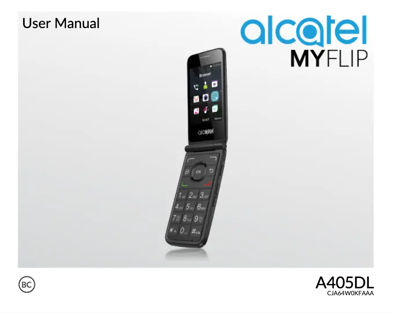 Page 1 de la notice Manuel utilisateur Alcatel MyFlip