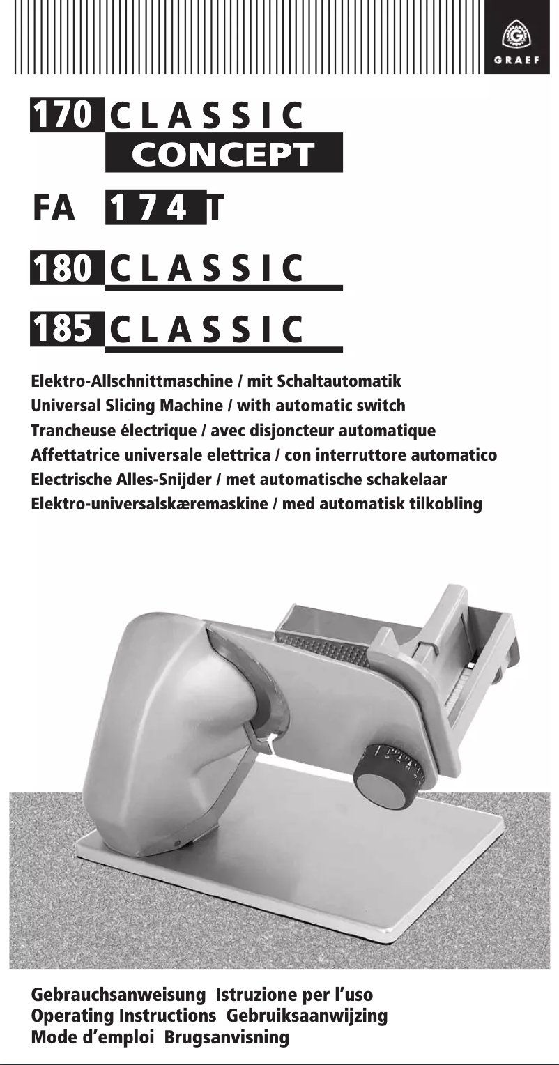 Página 1 del manual Manual de usuario Graef 185 Classic