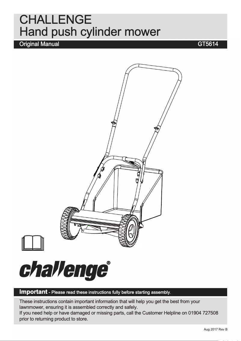 Page 1 de la notice Manuel utilisateur Challenge GT5614