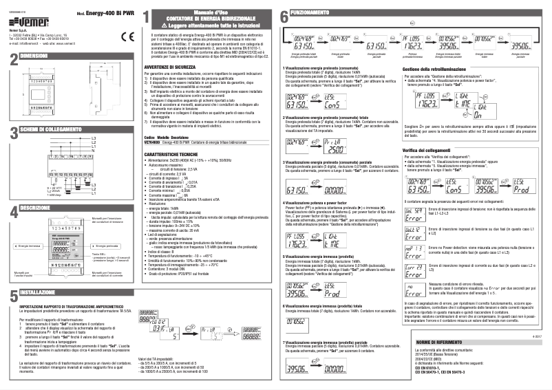 Image de la première page du manuel de l'appareil Energy-400 Bi PWR