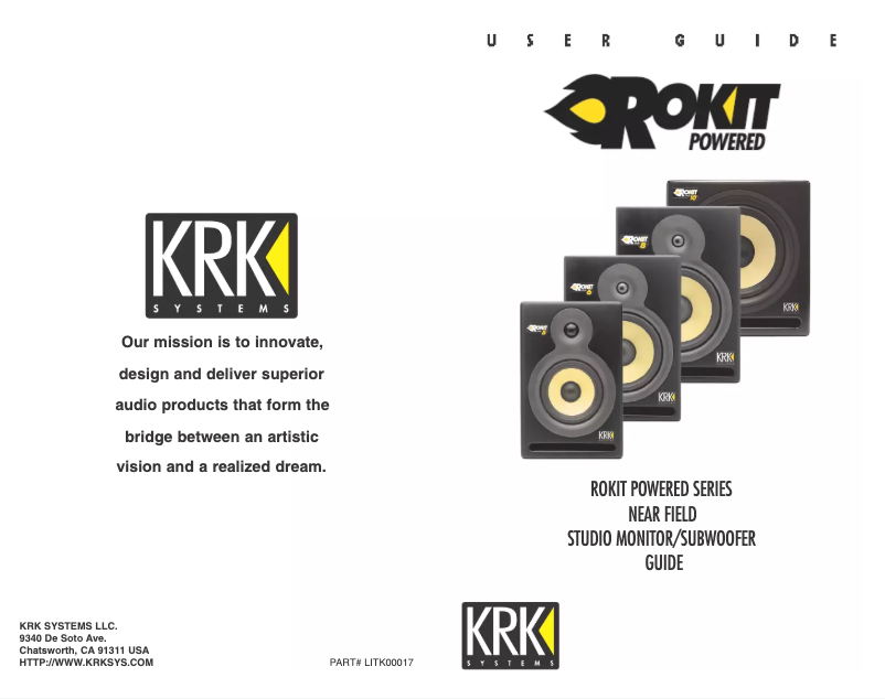 Page 1 de la notice Manuel utilisateur KRK RP 5 Rokit G3