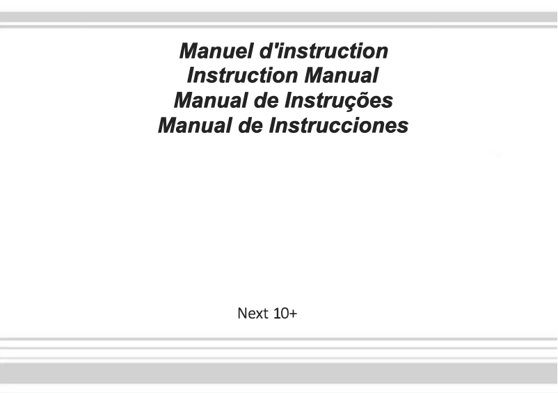 Page 1 de la notice Manuel utilisateur Alfa Next 10+