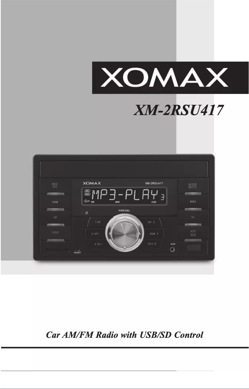 Page n°1 - Manuel utilisateur Xomax XM-2RSU417