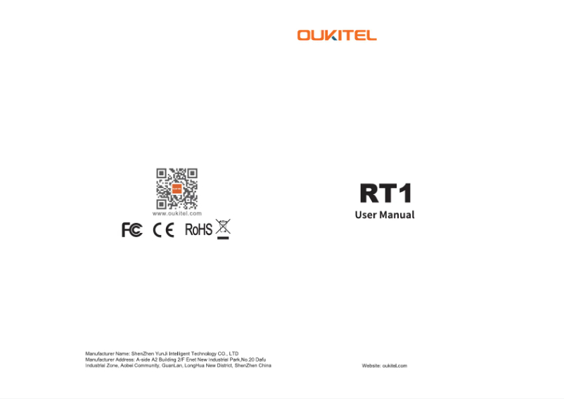 Page n°1 - Manuel utilisateur Oukitel RT1