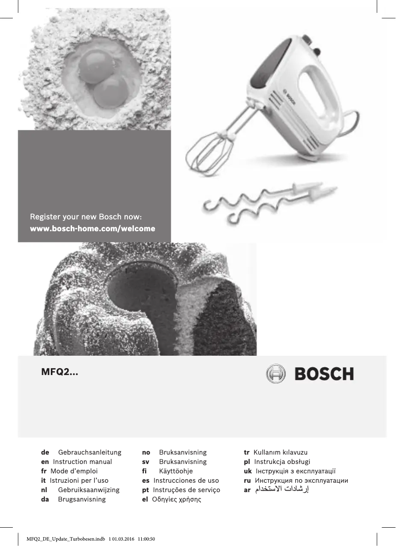 Page n°1 - Manuel utilisateur Bosch CleverMixx
