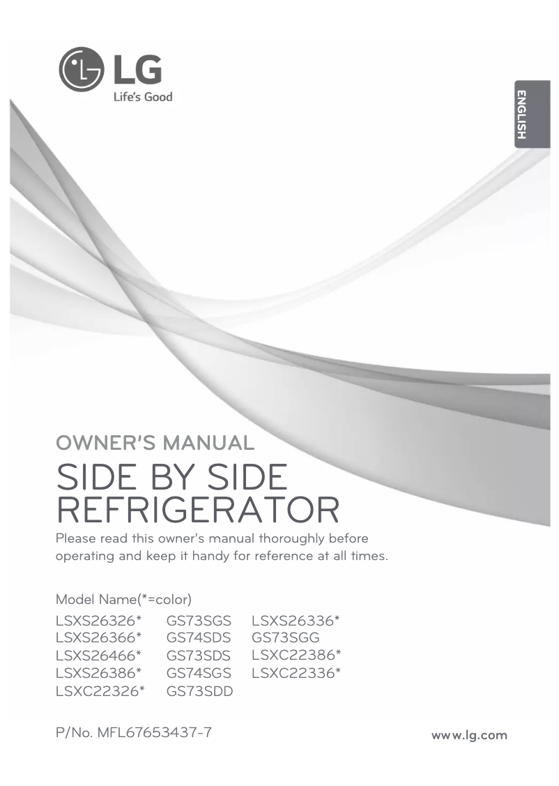 Página 1 del manual Manual de usuario LG LSXC22386D