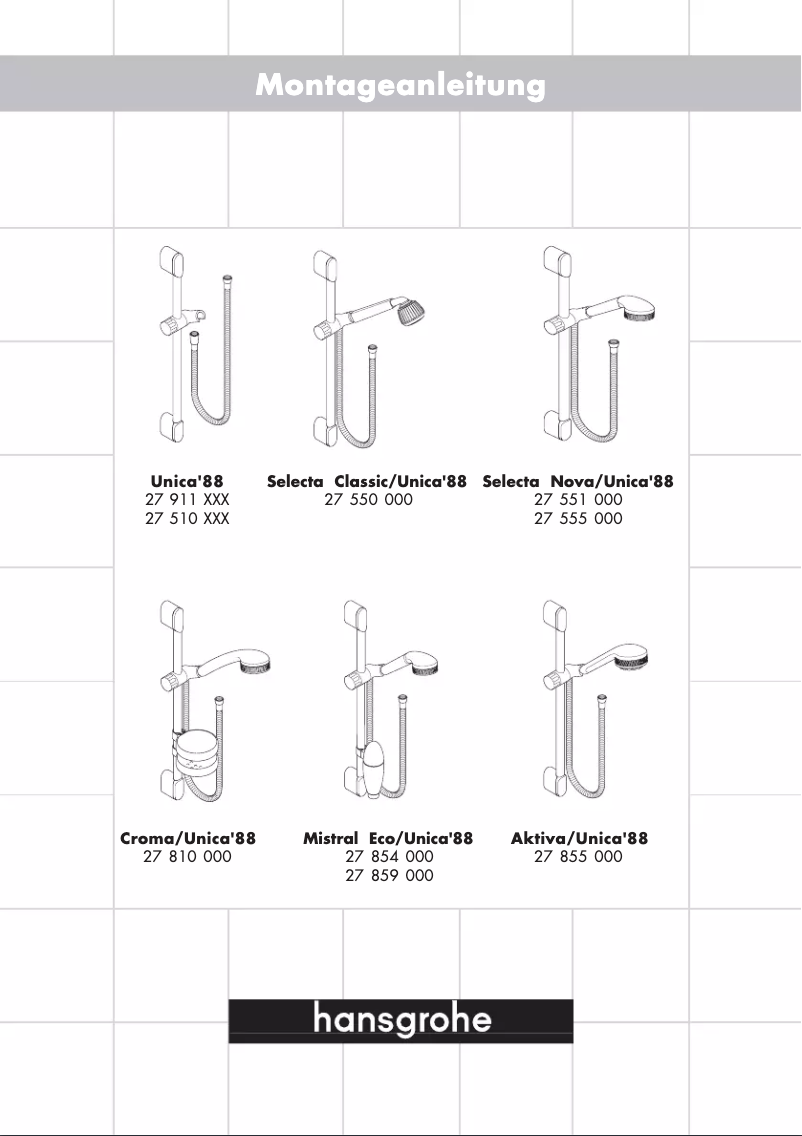 Página 1 del manual Manual de usuario Hansgrohe Selecta Nova