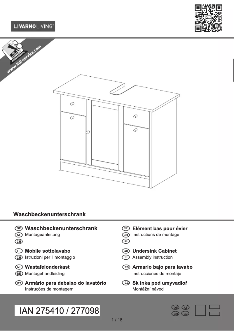 Page 1 de la notice Manuel utilisateur Livarno Lux IAN 275410