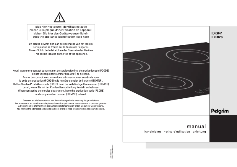 Page 1 de la notice Manuel utilisateur Pelgrim IIDK641