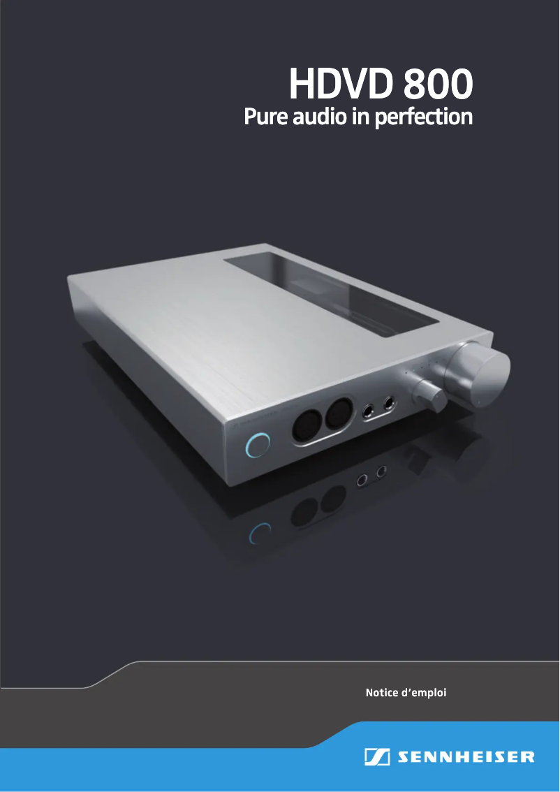Page 1 de la notice Manuel utilisateur Sennheiser HDVD 800