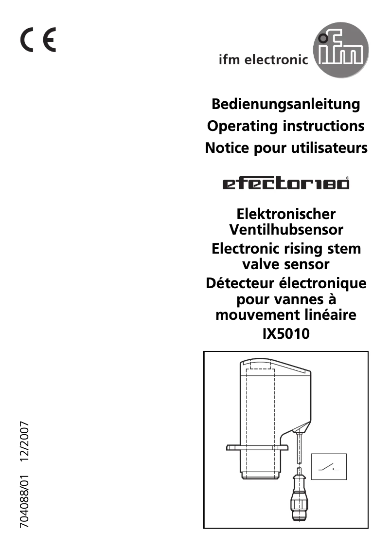 Page 1 de la notice Manuel utilisateur IFM IX5010