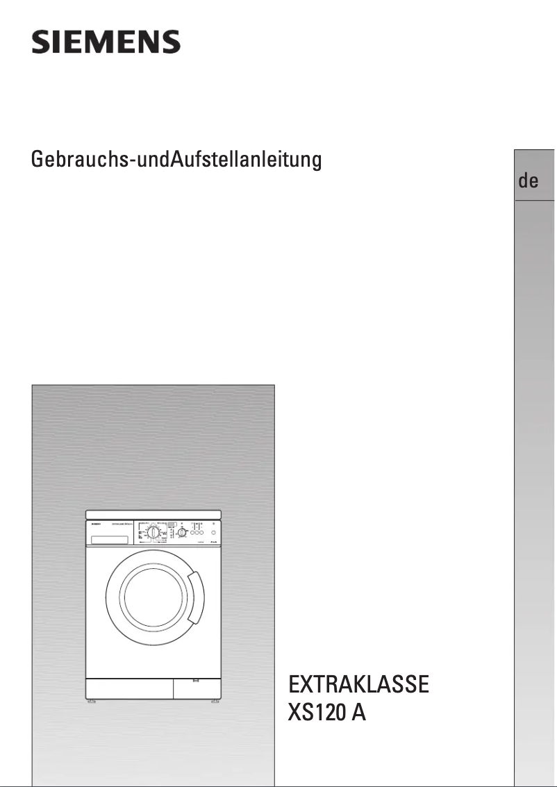 Page n°1 - Manuel utilisateur Siemens WXS120A