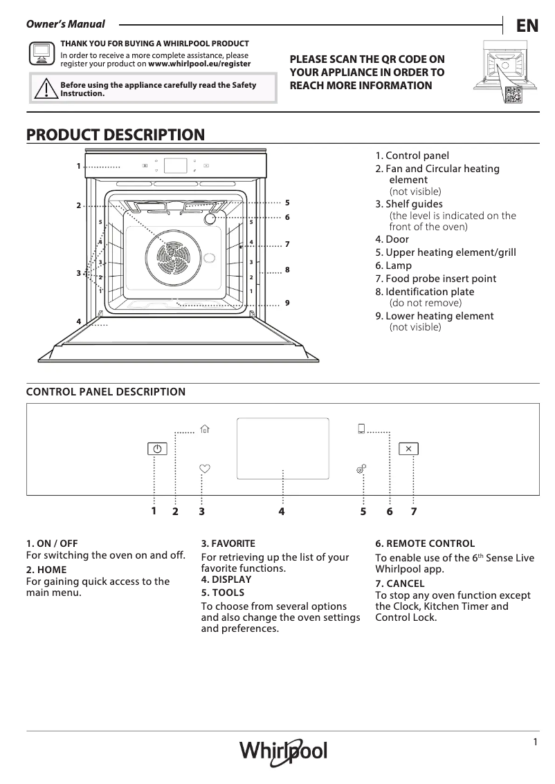 Page n°1 - Manuel utilisateur Whirlpool W9 OM2 4MS2 H