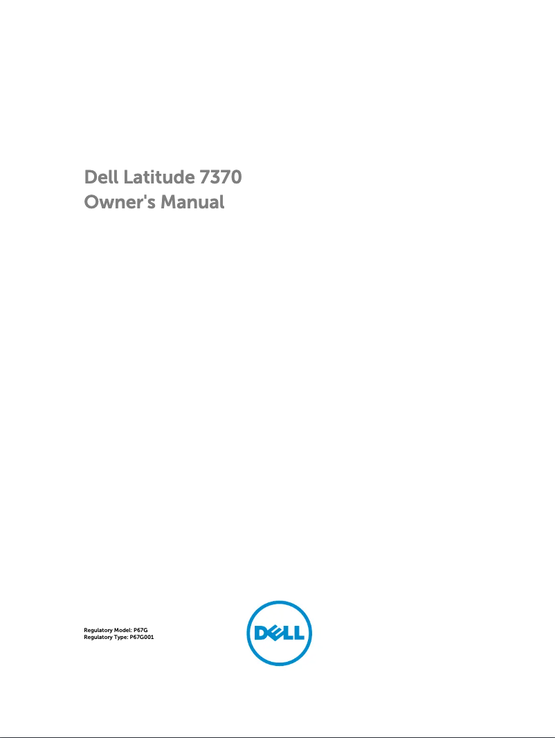 Page 1 de la notice Manuel utilisateur Dell Latitude 7370