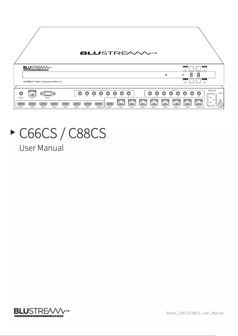 Page 1 de la notice Manuel utilisateur Blustream C66CS