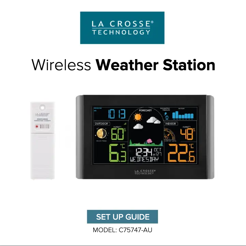 Page n°1 - Manuel utilisateur La Crosse Technology C75747-AU