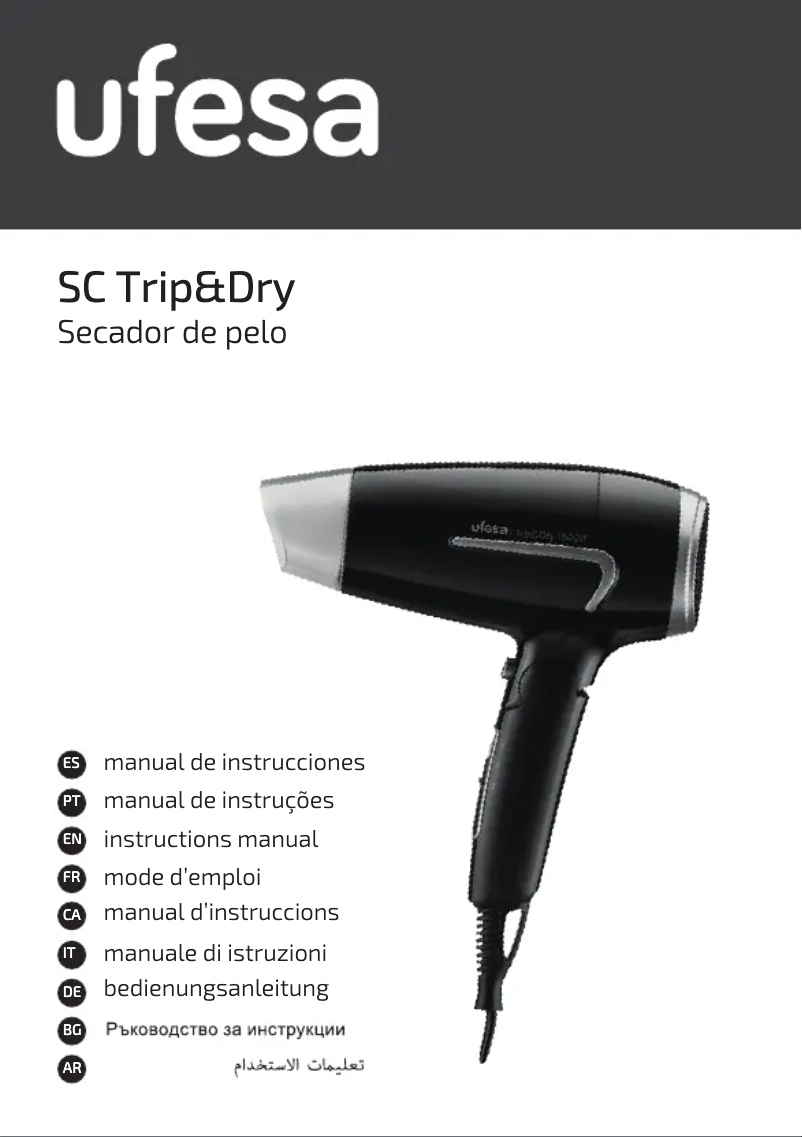 Image de la première page du manuel de l'appareil Trip&Dry