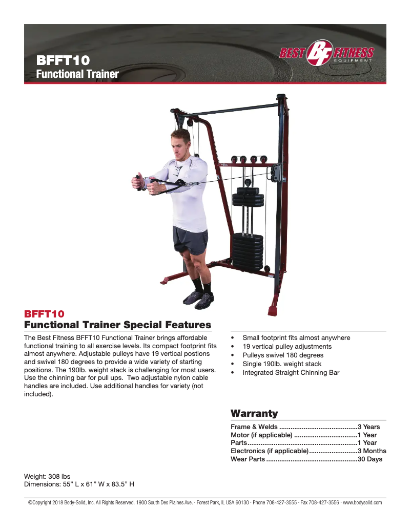 Image de la première page du manuel de l'appareil BFFT10R