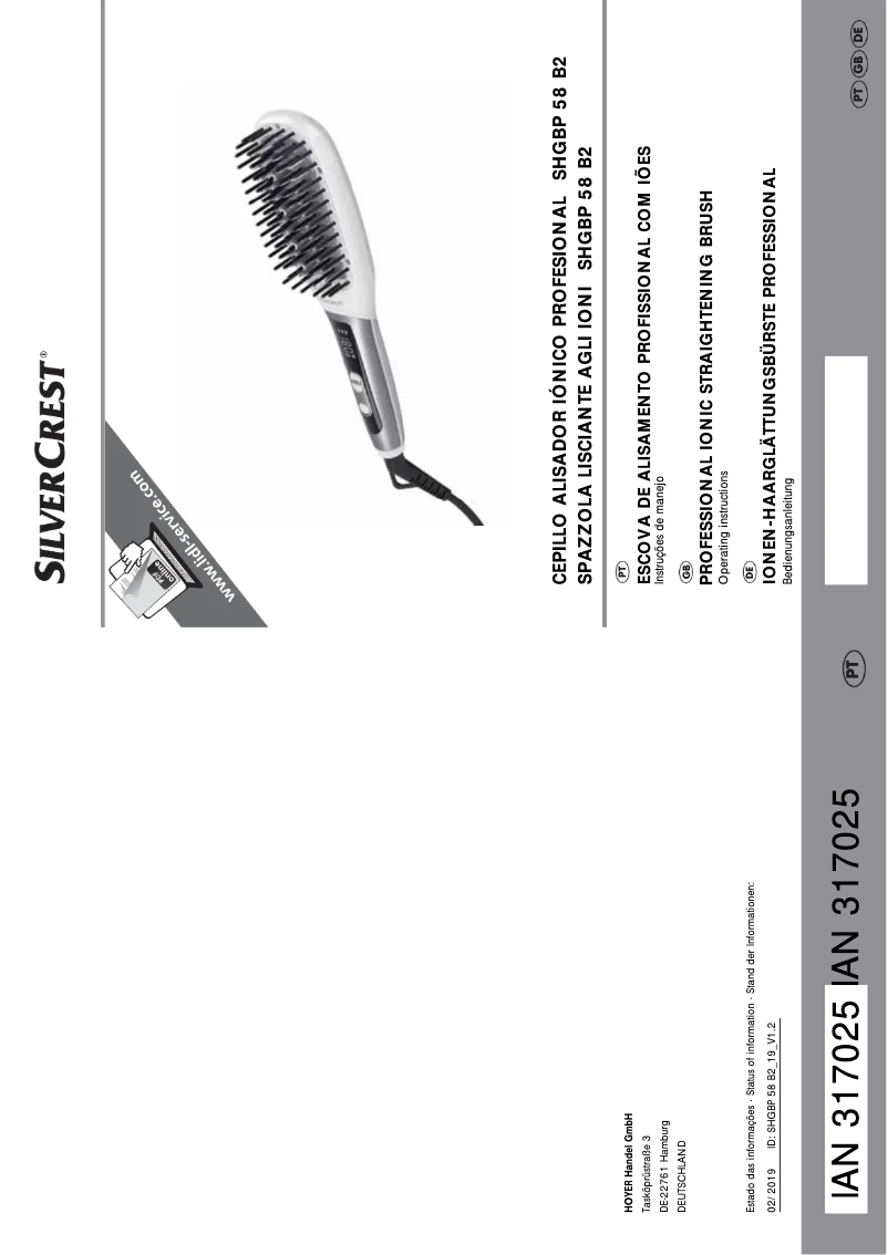 Page n°1 - Manuel utilisateur SilverCrest SHGBP 58 B2