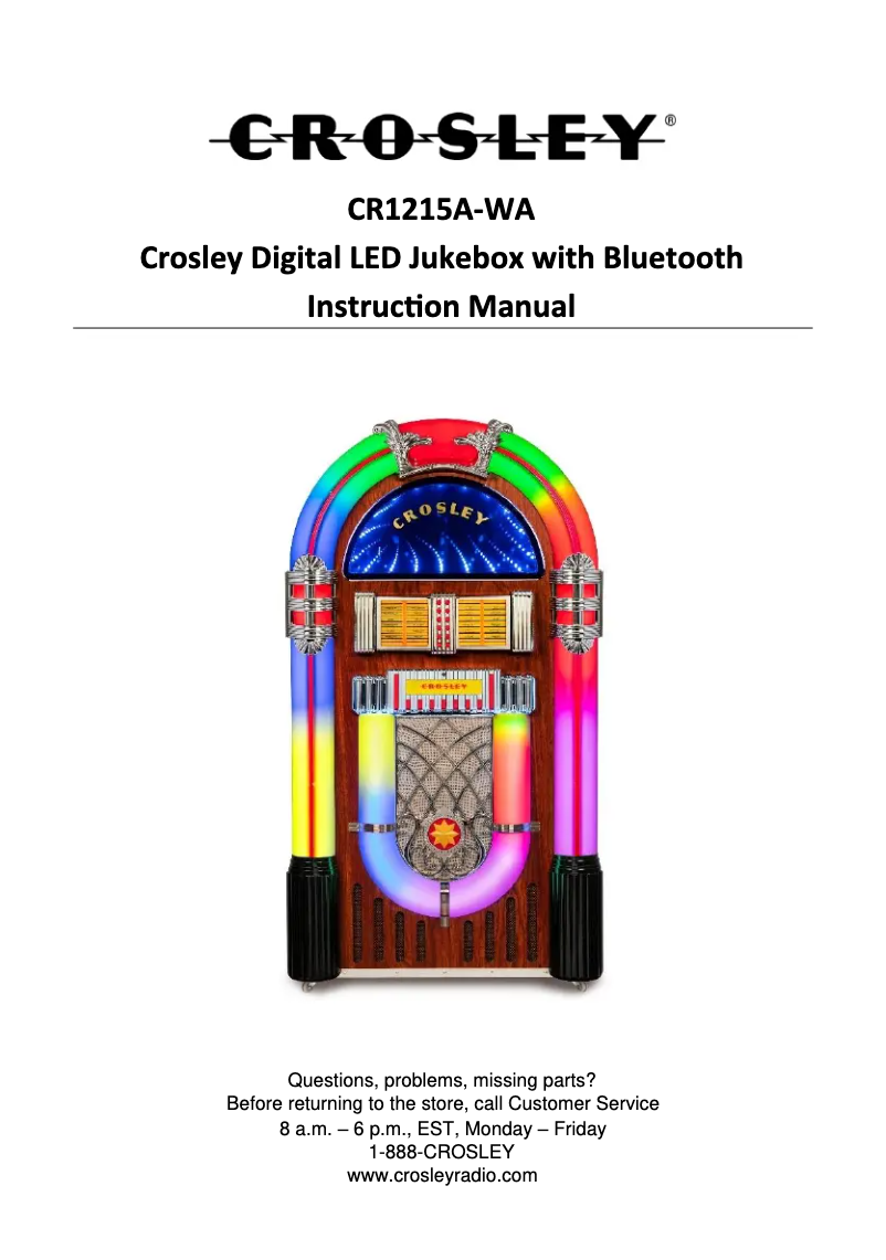 Page n°1 - Manuel utilisateur Crosley CR1215A-WA