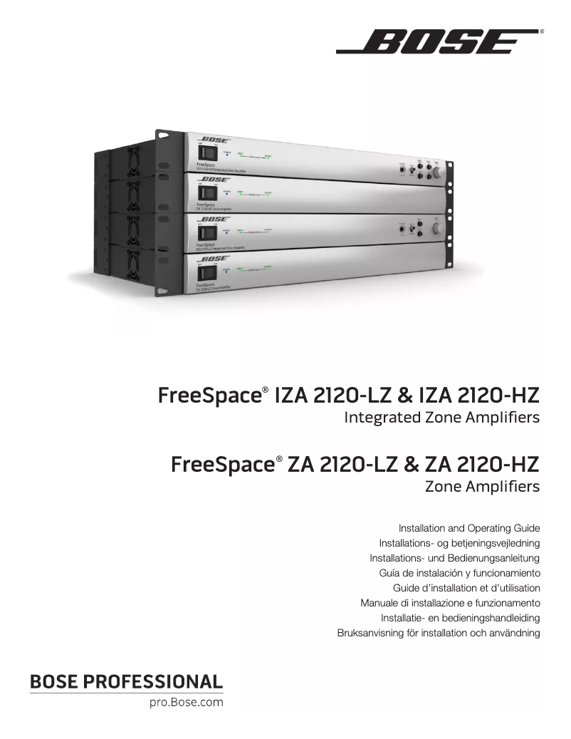 Page 1 de la notice Manuel utilisateur Bose FreeSpace IZA 2120-LZ