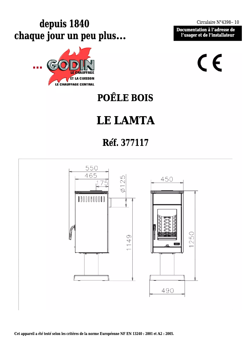 Image de la première page du manuel de l'appareil Lamta