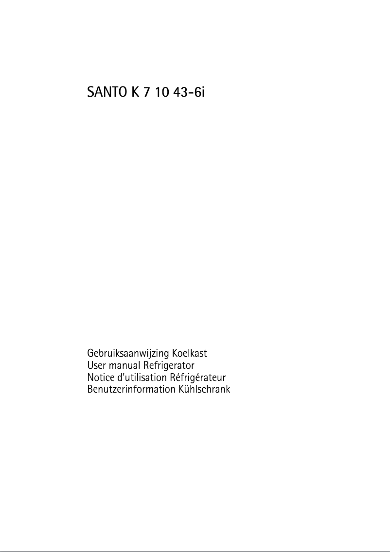 Image de la première page du manuel de l'appareil Santo K 71043 6I