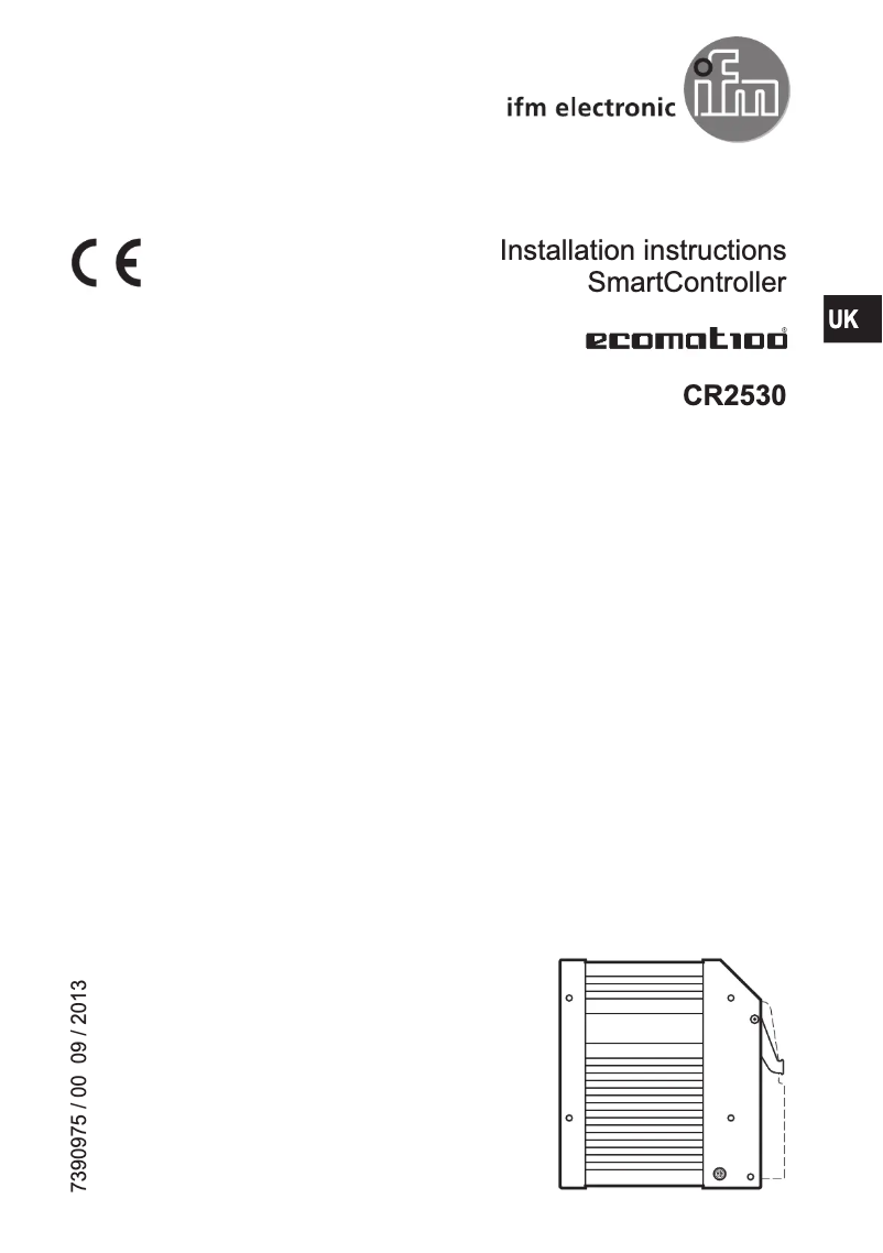 Page n°1 - Manuel utilisateur IFM CR2530