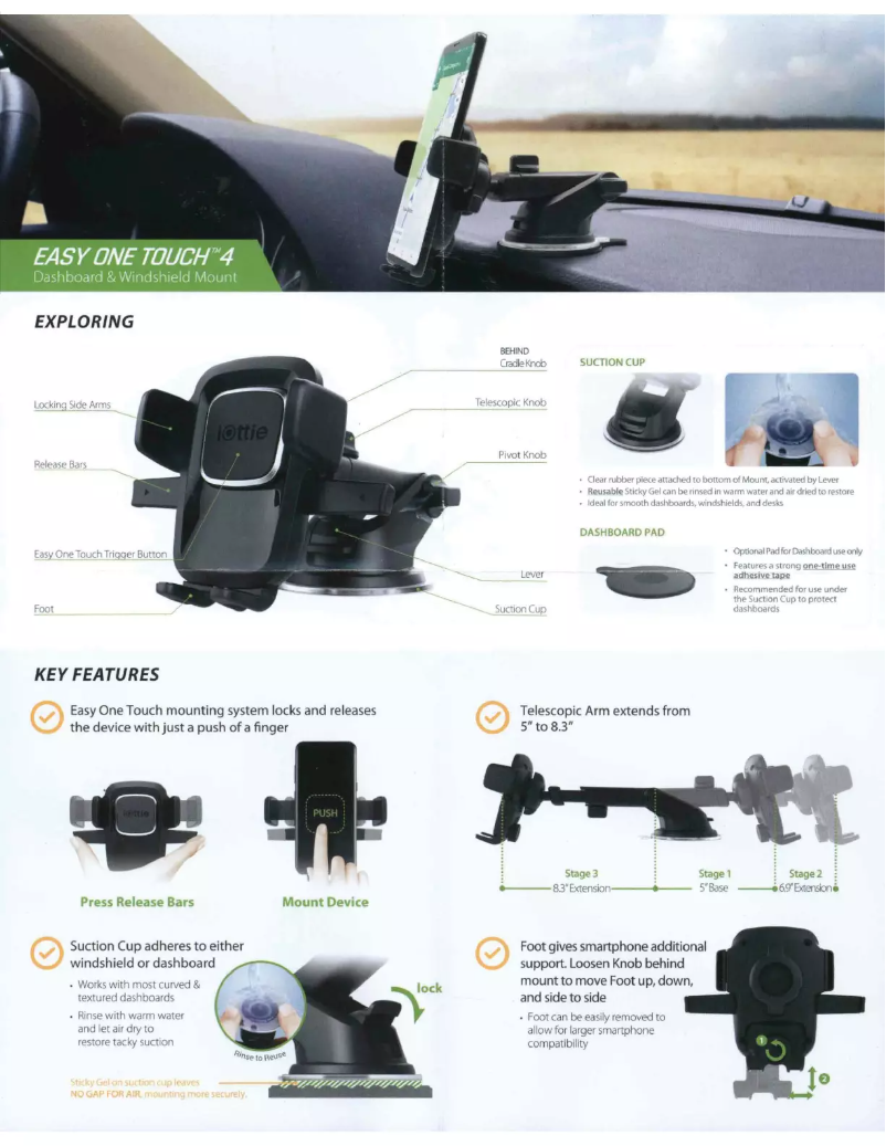 Page n°1 - Manuel utilisateur iOttie HLCRIO125